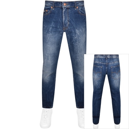 Versace Jeans Couture Slim Milano Tape Jeans Blue | Mainline